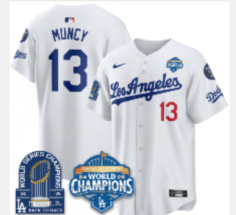 Men Los Angeles Dodgers #13 Muncy white Game 2026 Nike MLB Jersey 4014006->->MLB Jersey